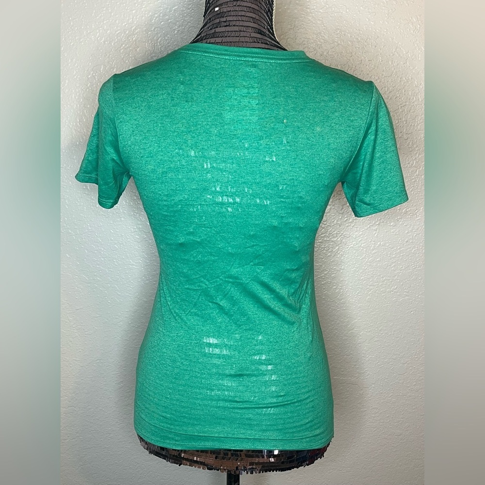 Nike Dri-fit Athletic Cut Tee Green XS - Picture 2 of 4
